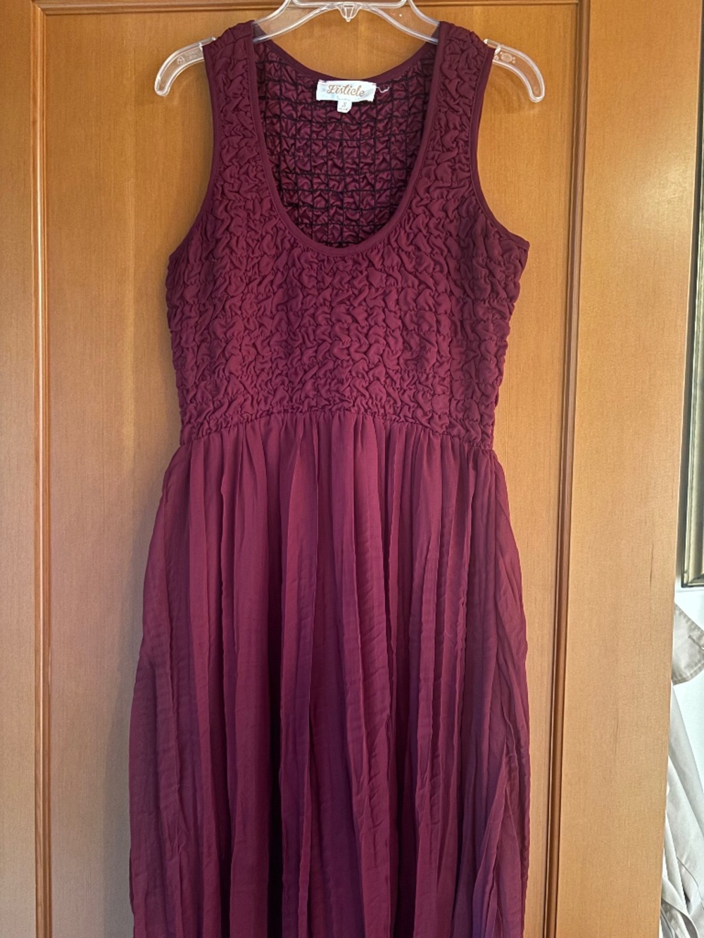 Burgundy maxi dress
